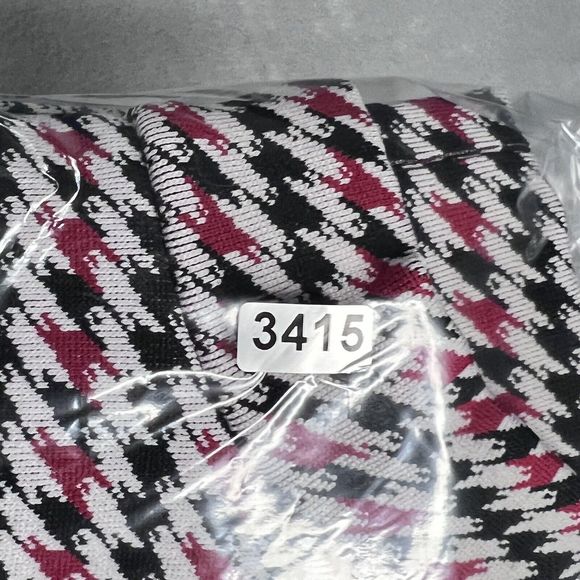 Fabletics Shirt Womens Large Houndstooth Seamless Crop Top Long Sleeve Mock Neck - Picture 10 of 10